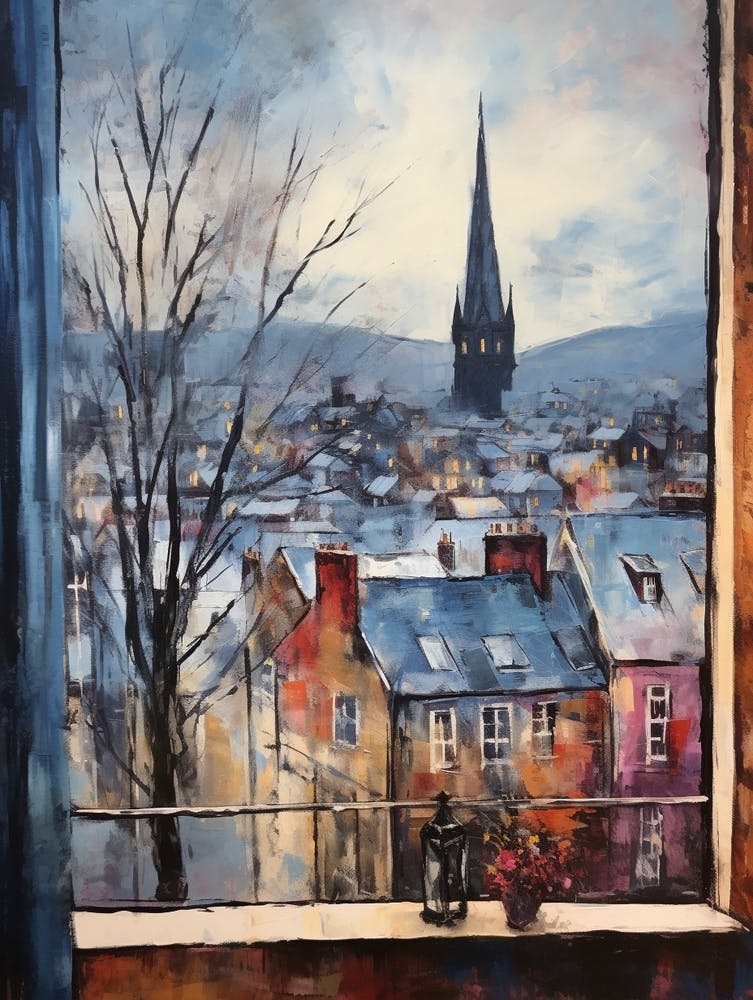 Winter Cityscape Edinburgh Scotland 4