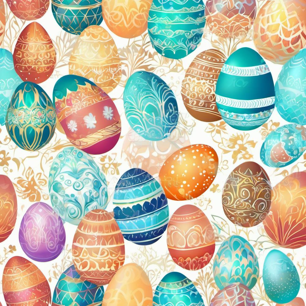 seamless easter eggs pattern 7