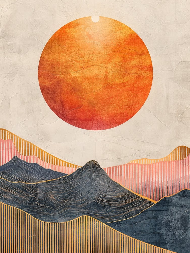 Sunset Over Mountains