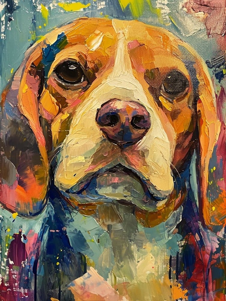 Beagle Acrylic Painting 21
