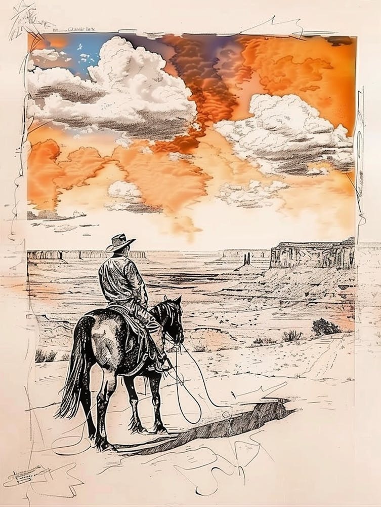 Big Sky Country Cowboy Collage 4
