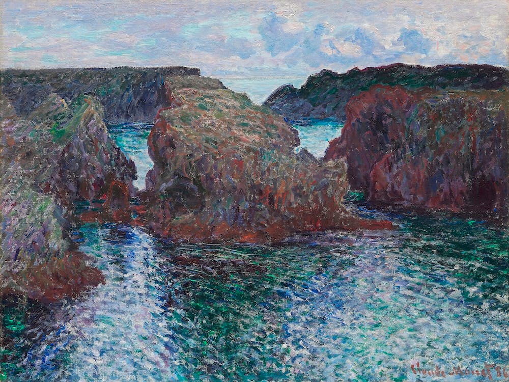 Rocks At Port Goulphar, Belle Île (1886), Claude Monet