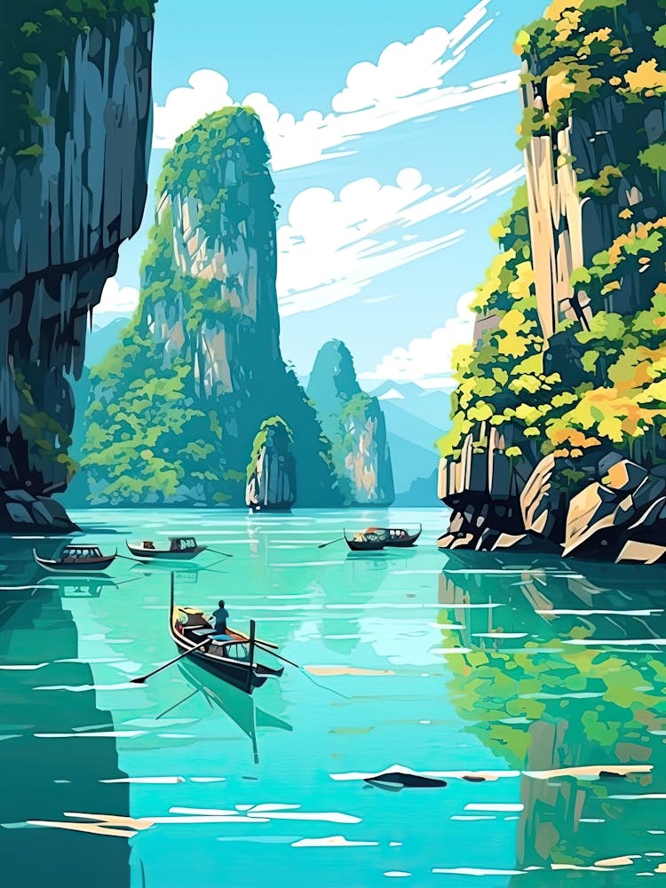 Phuket, Thailand, Flat Illustration 2