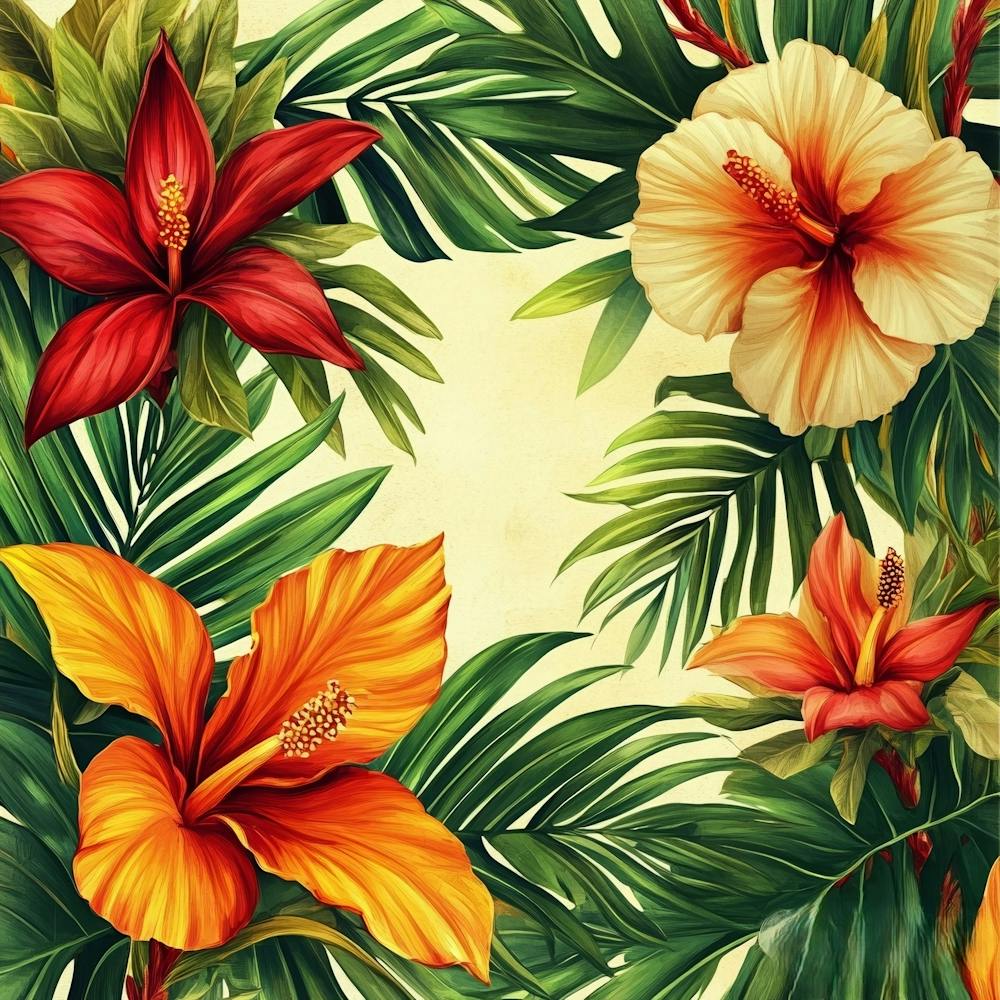 Hibiscus Flower Background Art