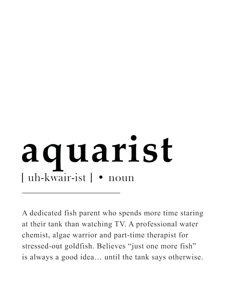 Aquarist Definition Poster - Dictionary