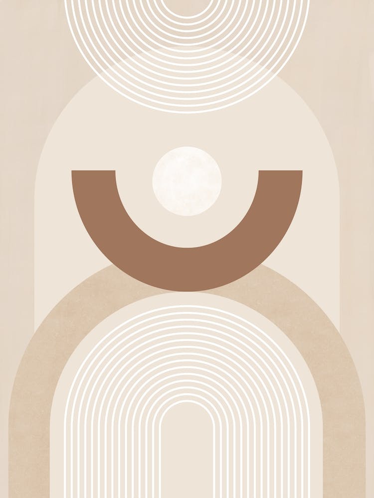 Beige Mid Century Poster No.3