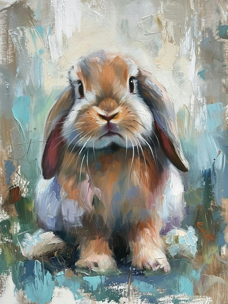 Mini Lop Rabbit Painting 1