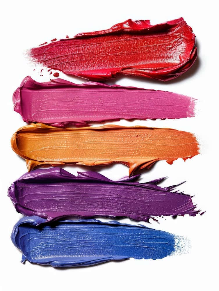 Lipsticks On A White Background 4