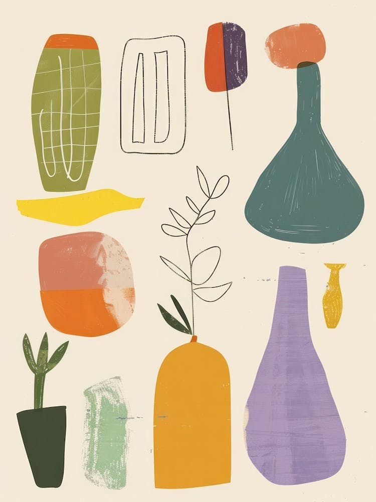 Abstract Vases And Objects 3
