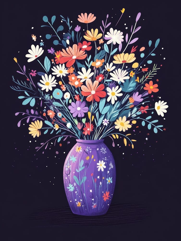 Bouquet Of Flowers In A Vase