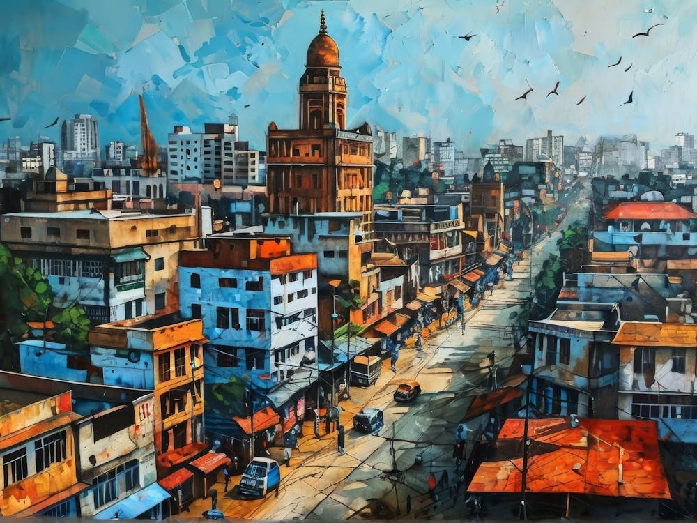Cityscape Kolkata art