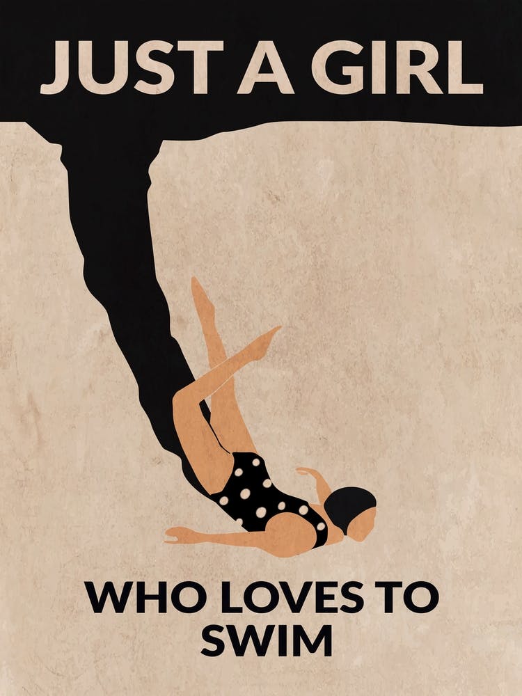 Just A Girl Who Loves To Swim (Black)