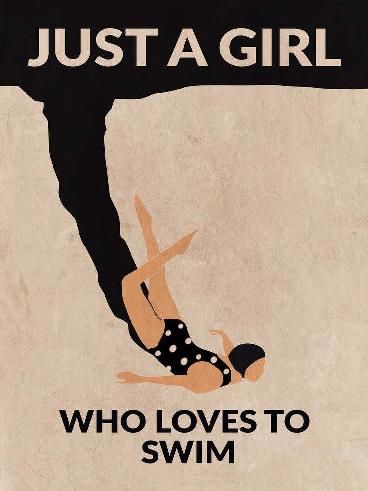 Just A Girl Who Loves To Swim (Black)