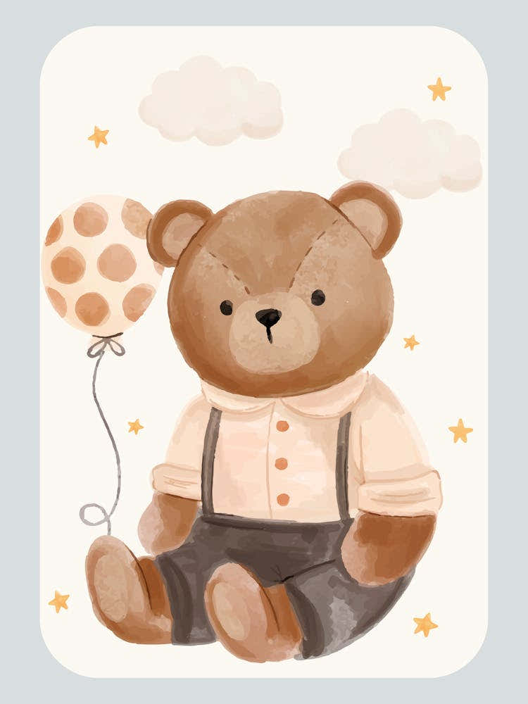 Teddy Bear | Nursery Art