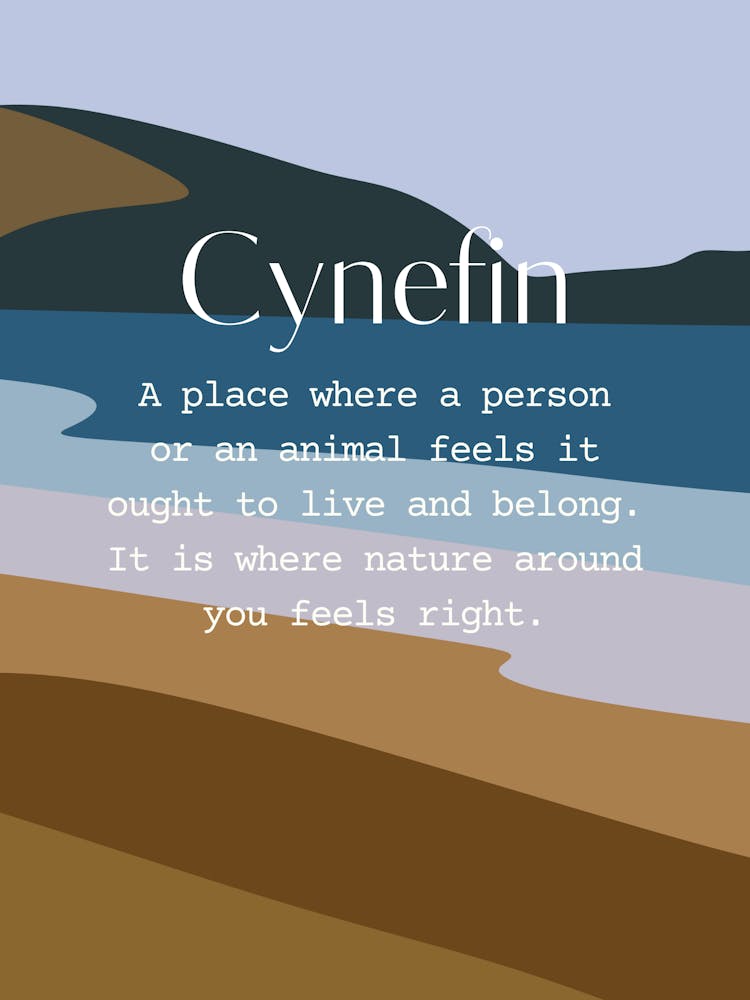 Welsh Cynefin Quote Beach and Sea