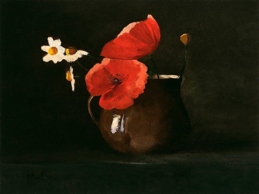 Poppies And Daisies, Odilon Redon