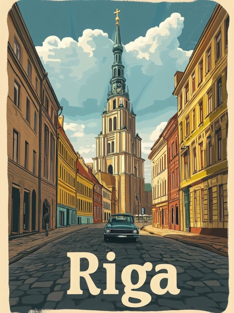 Aihrgdesign A Classic 1960s Travel Poster For Riga