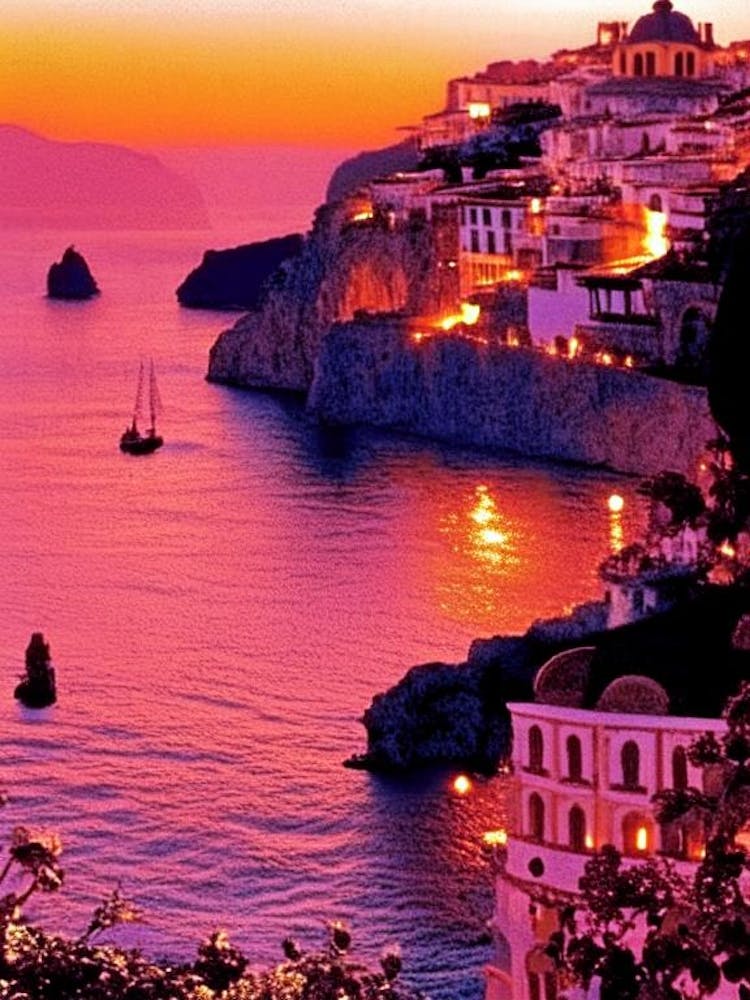 The Amalfi Coast Retro Sunset 3