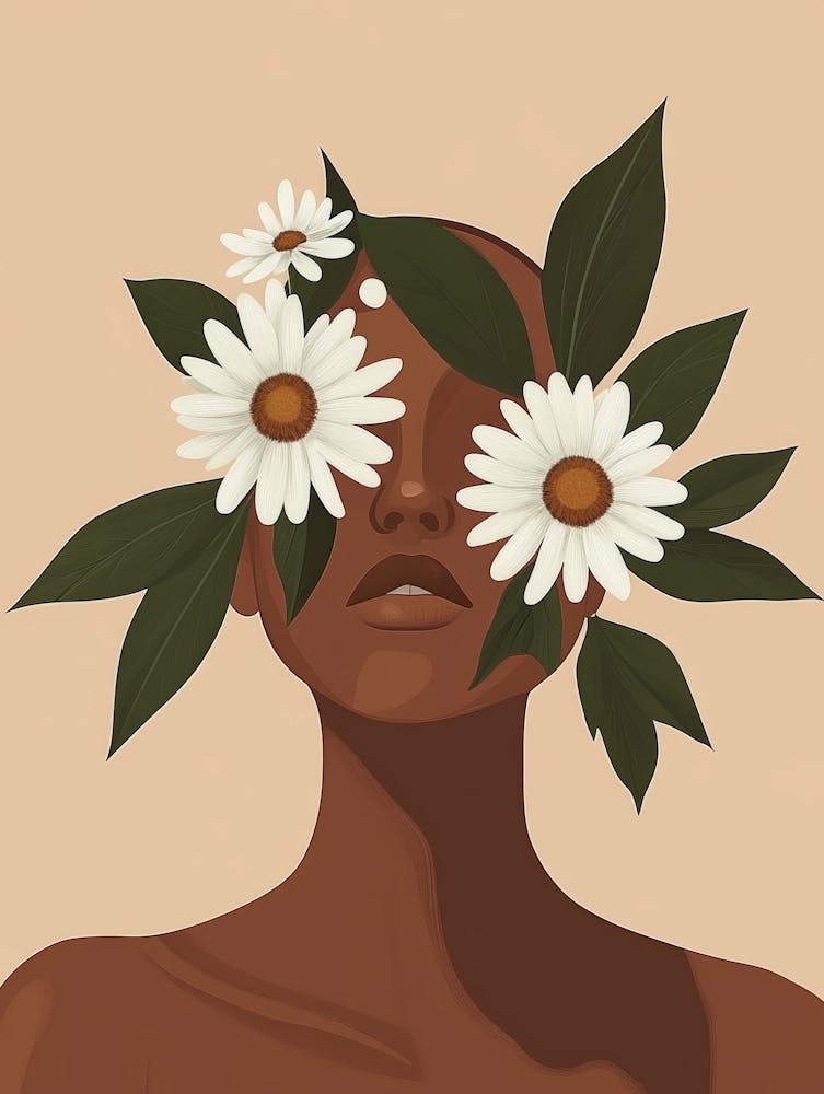 Portrait Of A Woman With Flowers 26