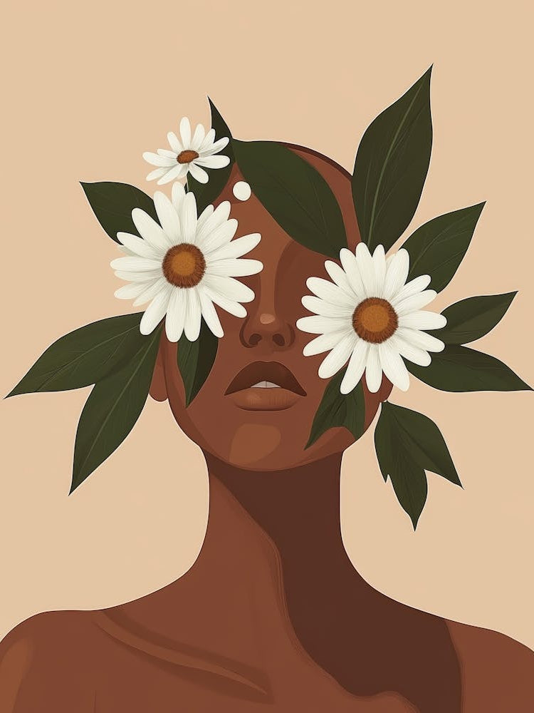 Portrait Of A Woman With Flowers 26