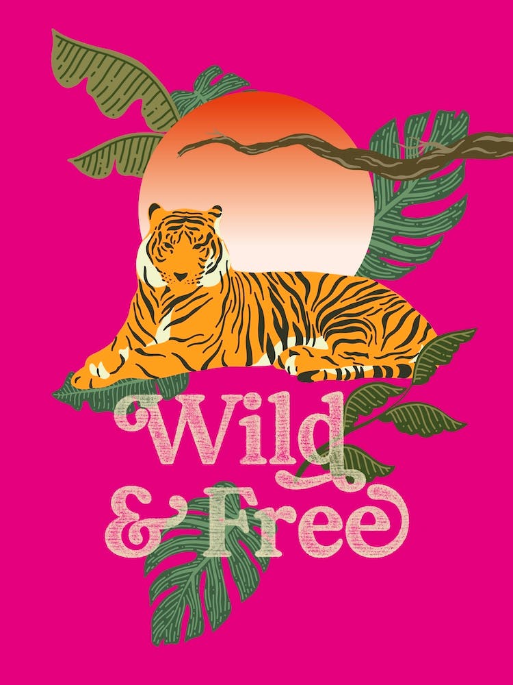 Tiger Wild & Free Magenta