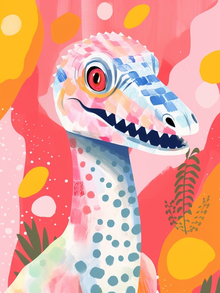 Farbenfroher Dinosaurier Troodon 2