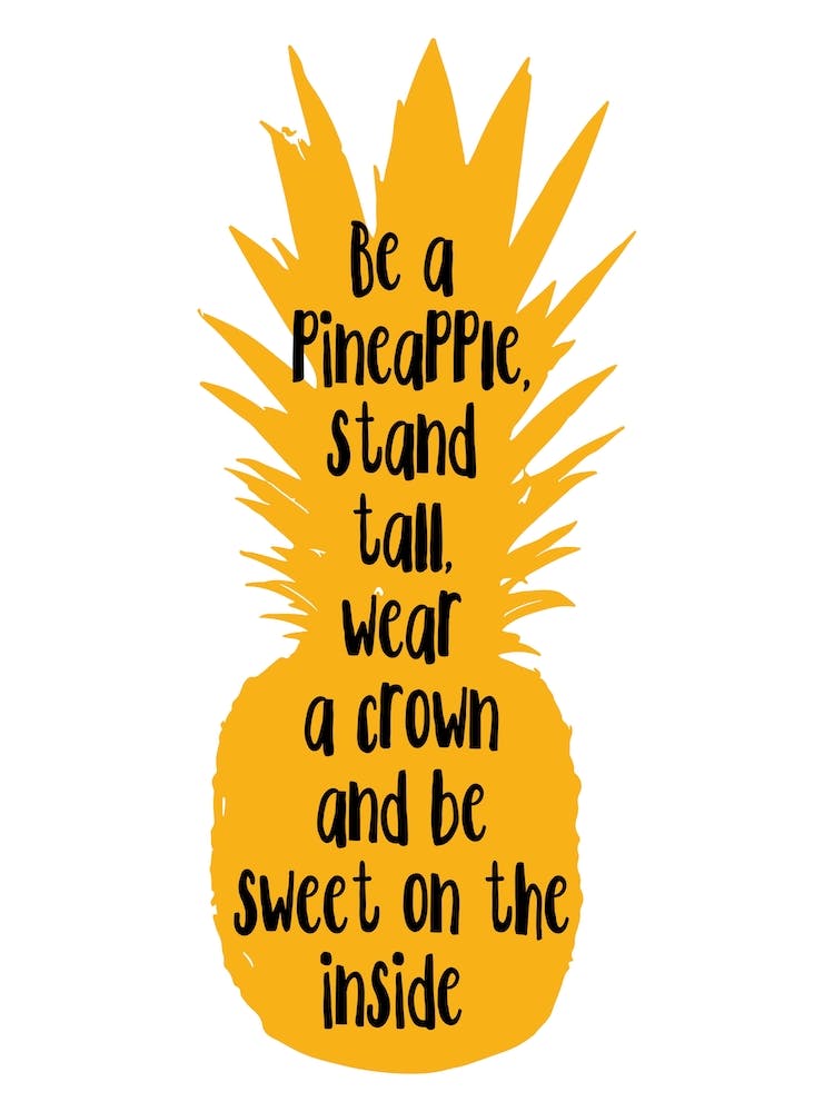 Be A Pineapple Orange Silhouette