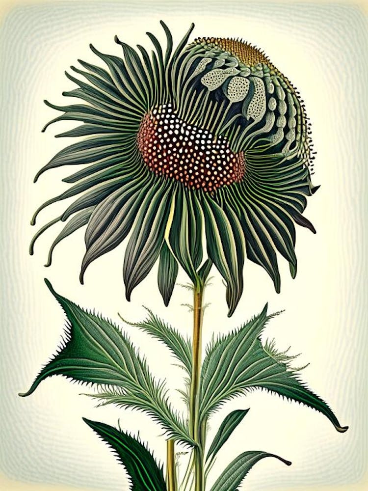 Coneflower Wildflower Vintage Botanical 1