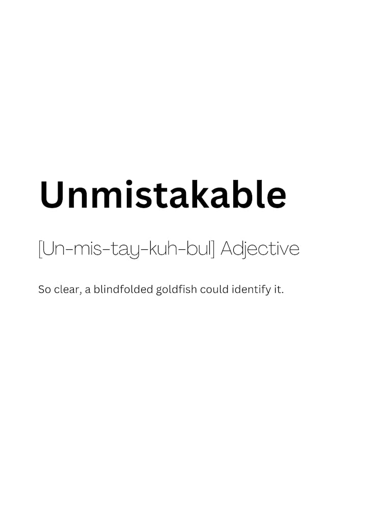 Unmistakable Definition Meaning