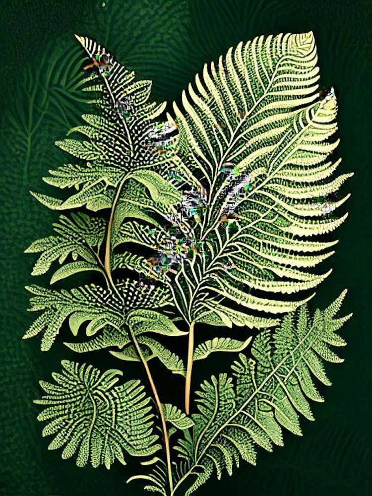 Tasmanian Tree Fern 1 Vintage Botanical Poster