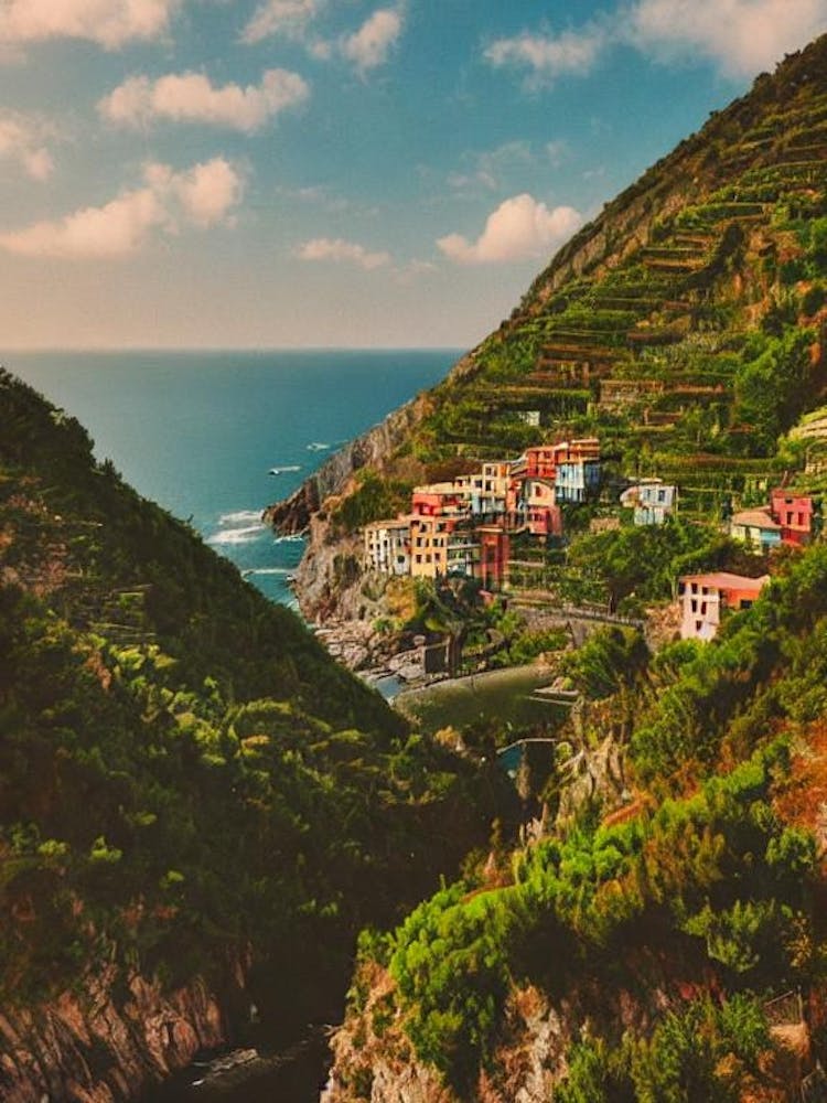 Cinque Terre National Park 2 Italy Vintage Poster