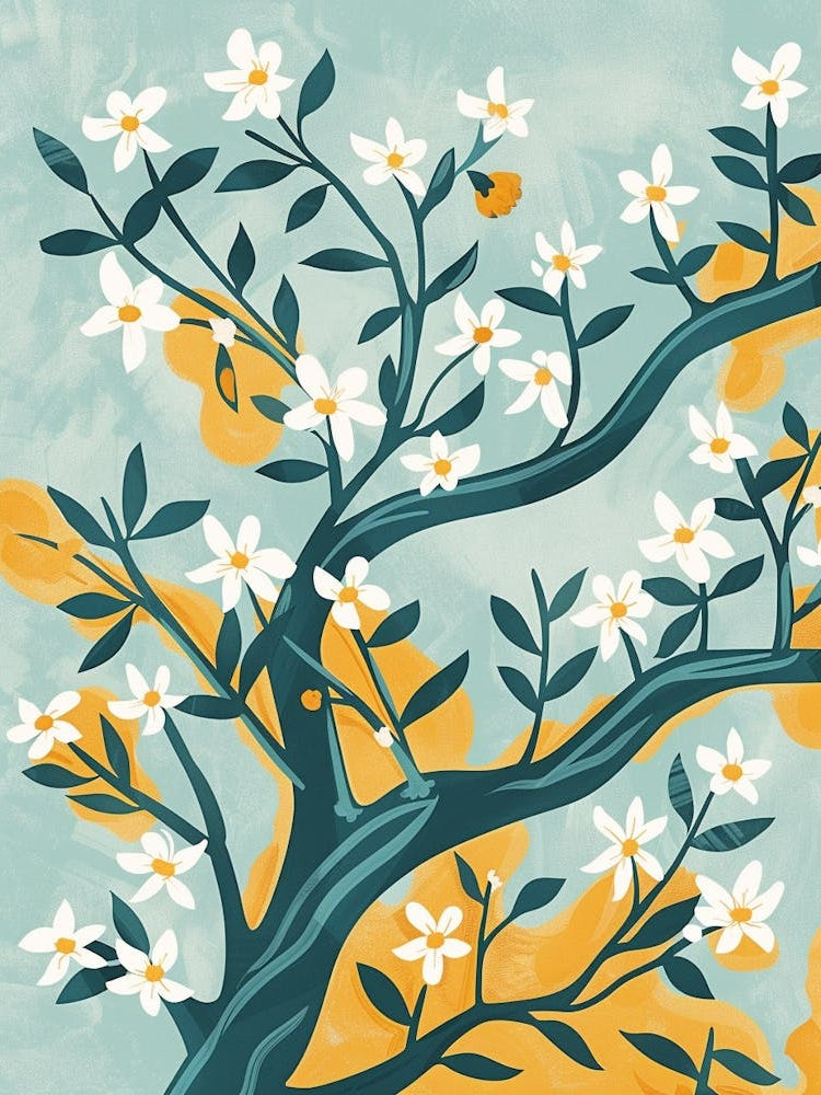 Yew Tree Flat Illustration 2