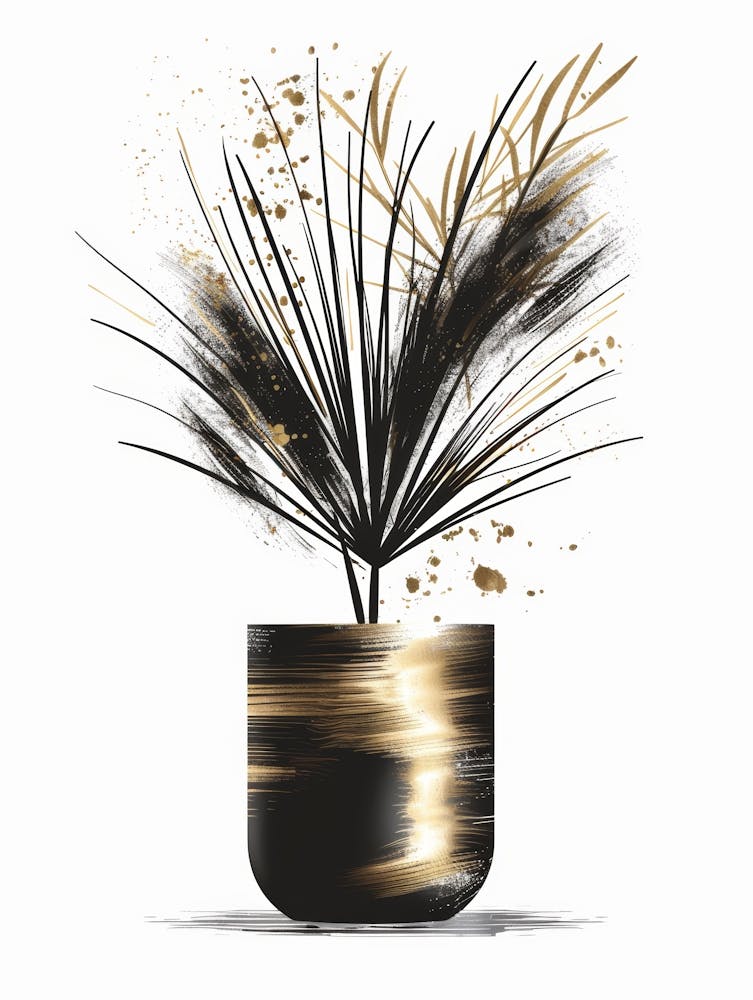 Gold And Black Plant