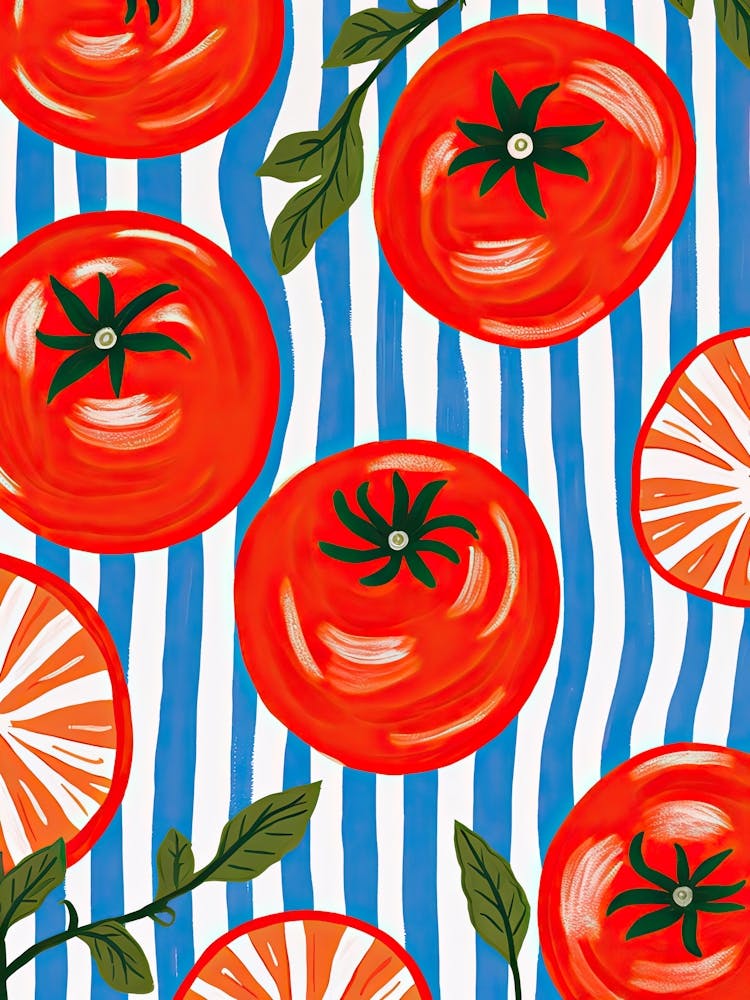 Tomatoes Summer Illustration 5