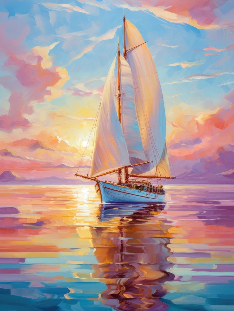 Sailboat At Sunset 24