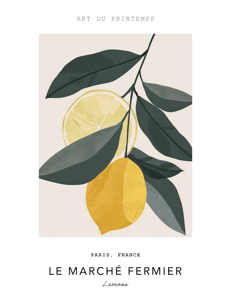 Lemons Le Marche Fermier Poster 2