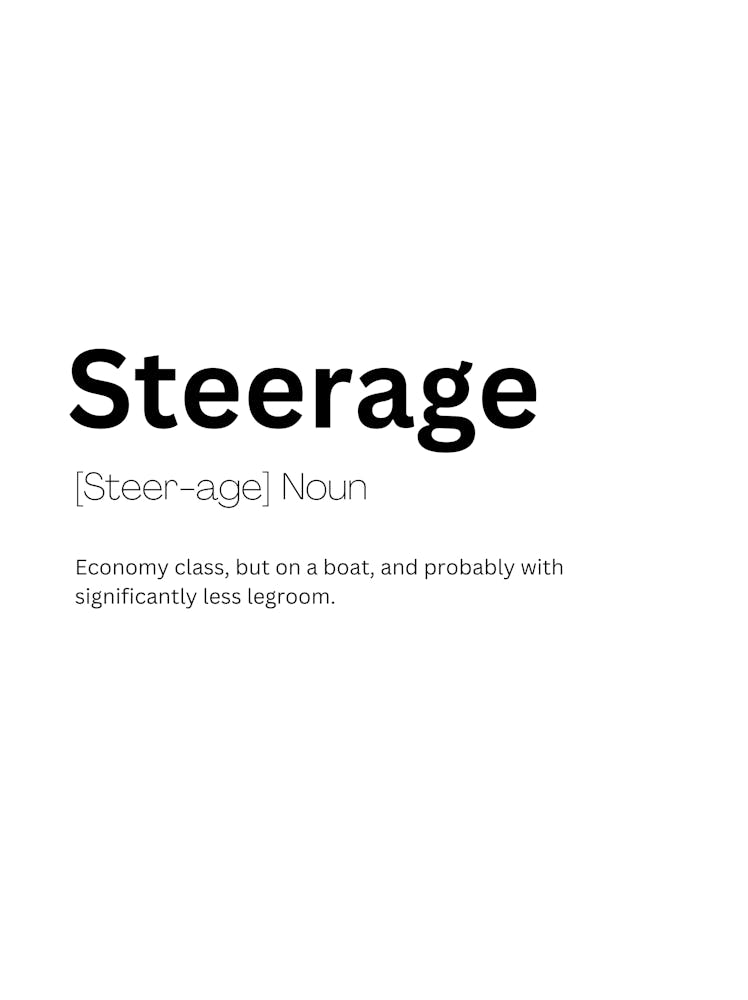 Steerage Definition Meaning