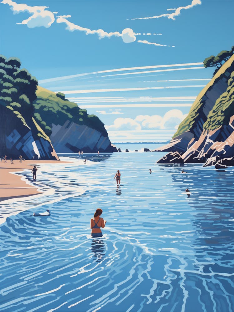 Blackpool Sands Devon Printmaking 2