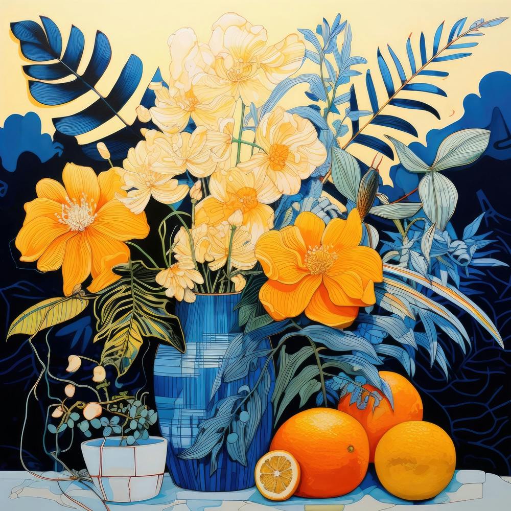 Oranges In A Vase