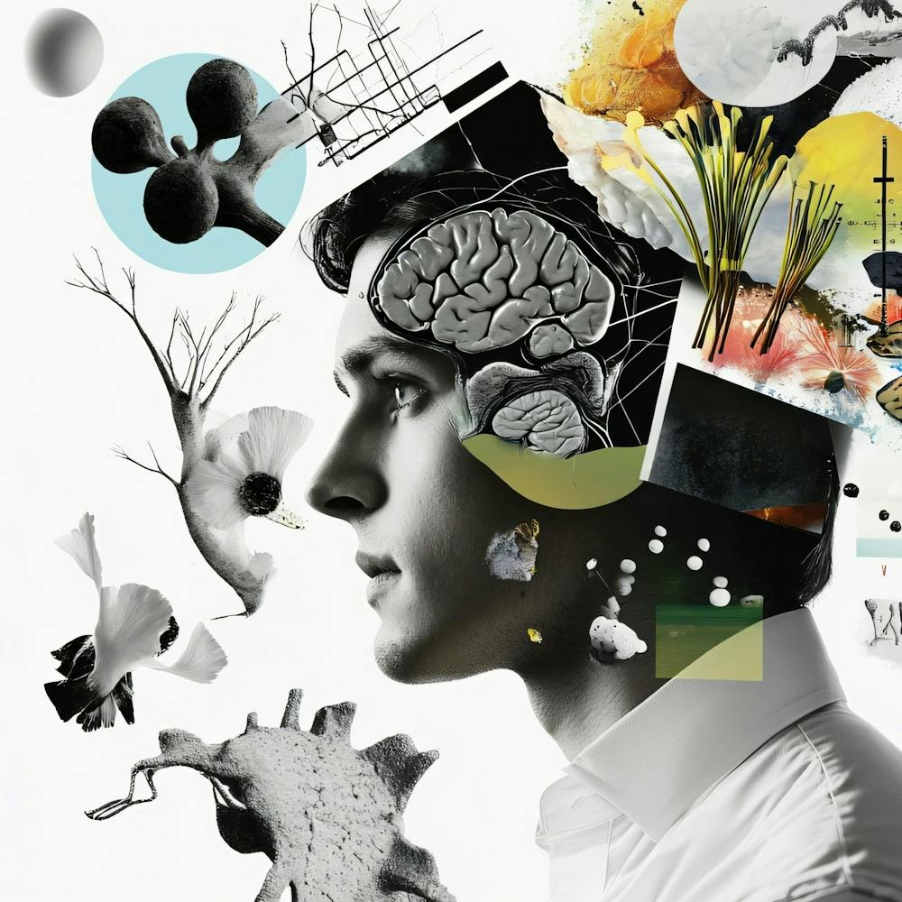 Man's Head With A Brain
