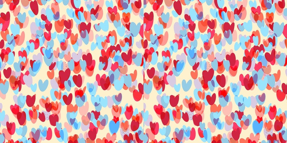 Overlapped Sweet Hearts