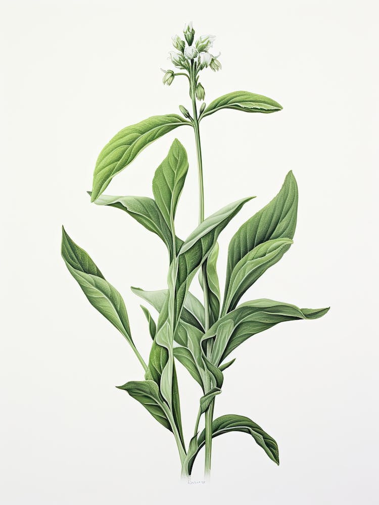 Comfrey Vintage Botanical Herbs 2