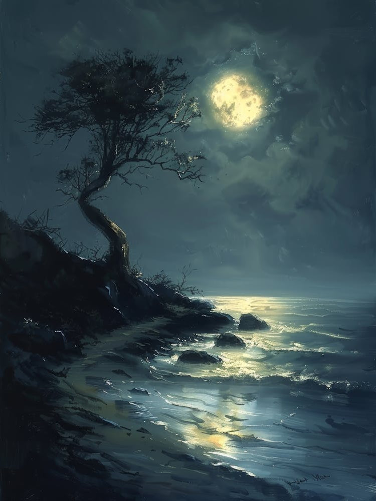 Moonlight On The Beach