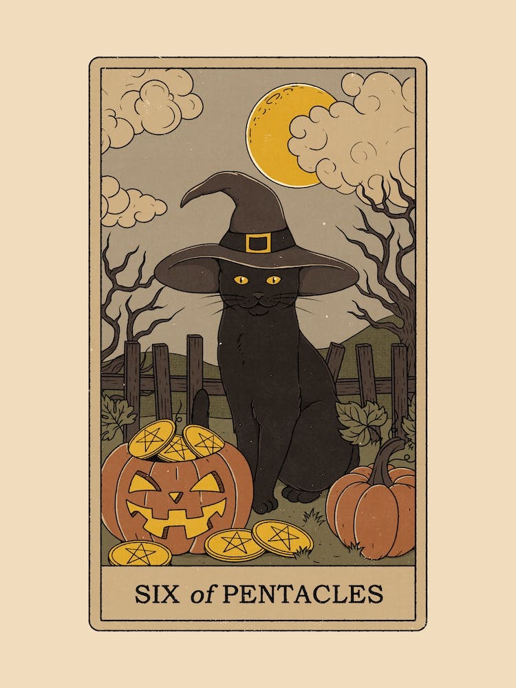 Six Of Pentacles Cats Tarot