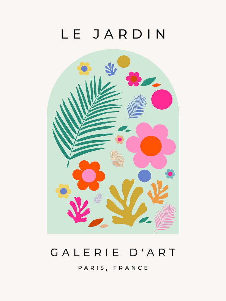 Le Jardin | 03 - Floral Green And Pink