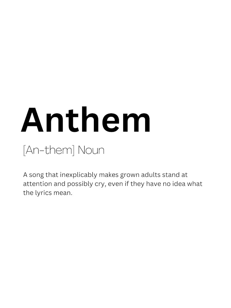 Anthem Definition Meaning Art Print by Kaigozen – Fy!