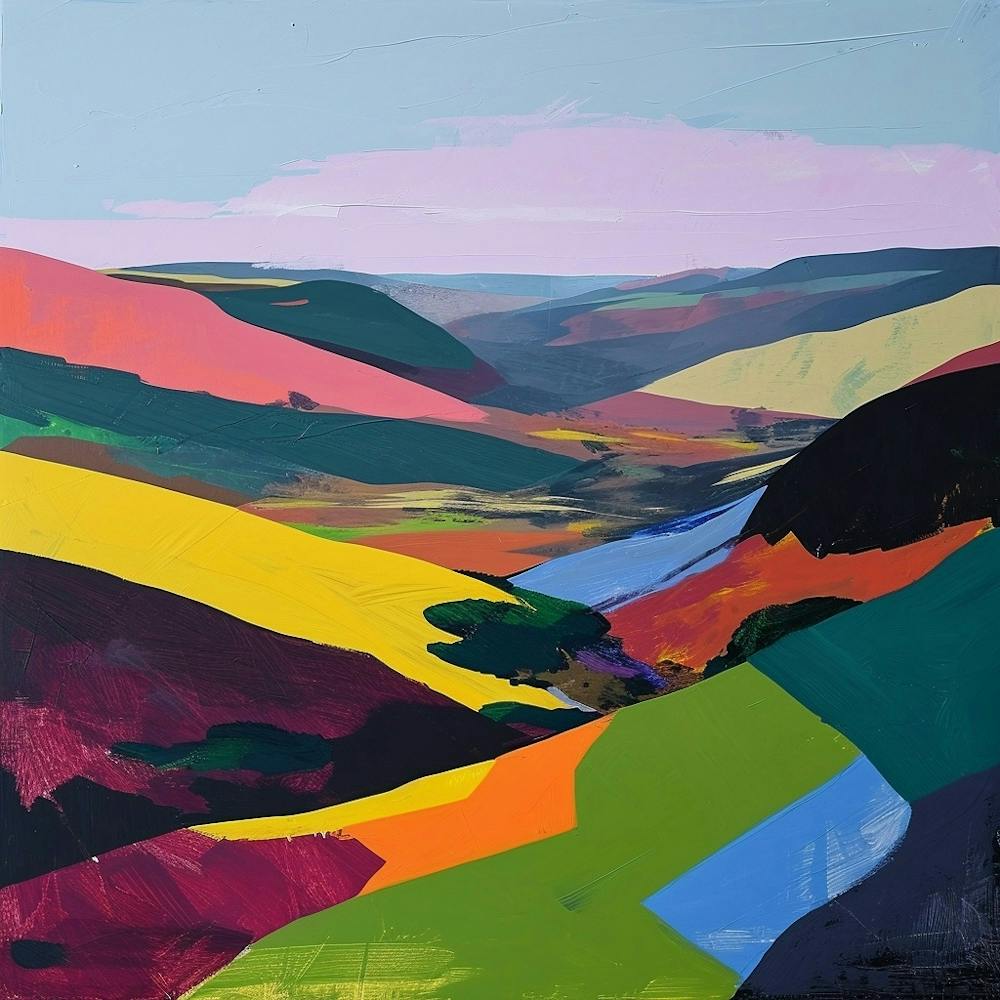 Colourful Abstract Northumberland National Park England 1