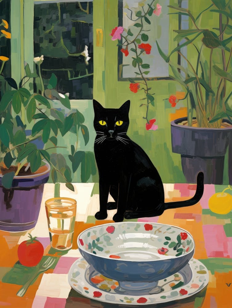 Cat In The Garden 2