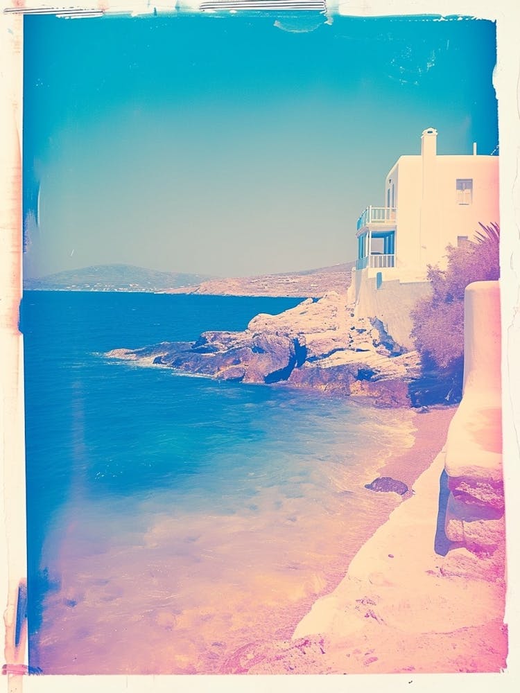 Mykonos Retro Polaroid Style 2