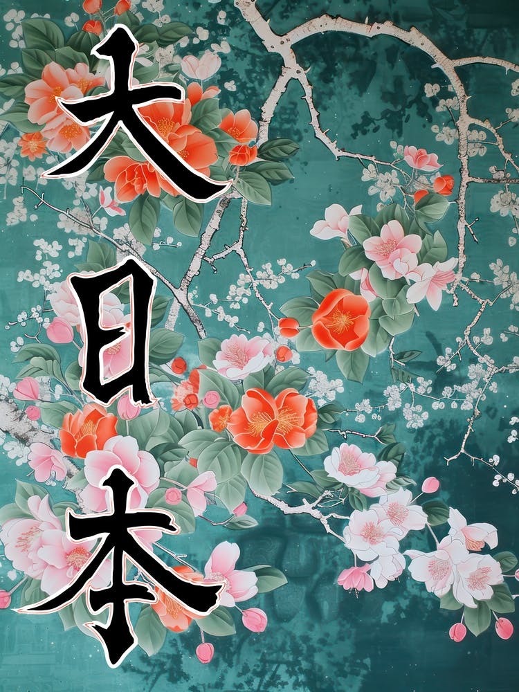 Great Japan Hokusai Poster Japanese Floral  14